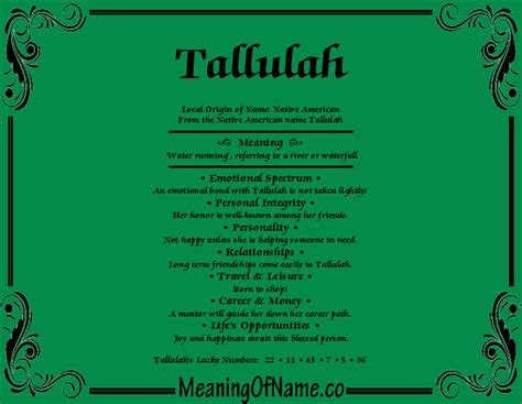 how to spell tallulah|Meaning And Origin Of The Name Tallulah